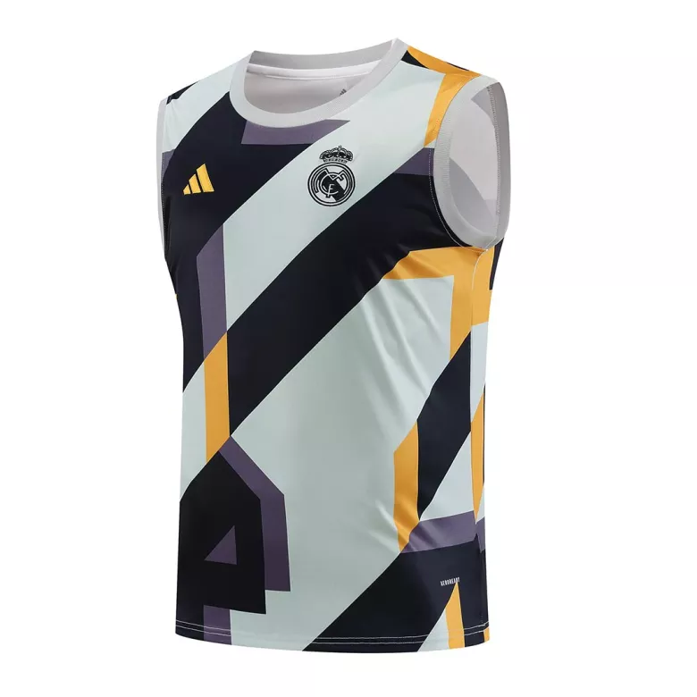 Real Madrid Pre-Match Sleeveless Top 2023/24 Gray&Black - vstockx