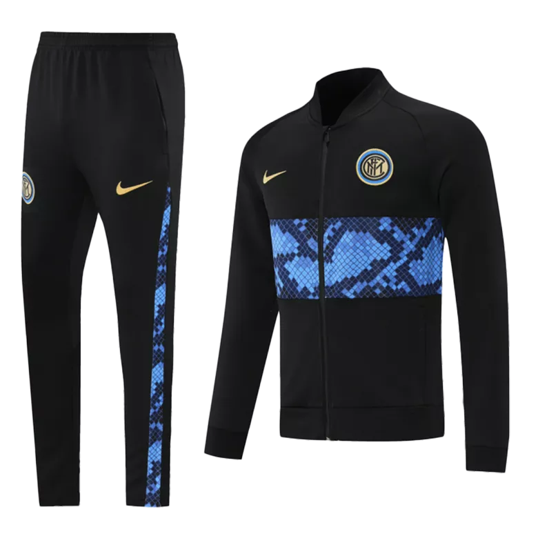 Inter Milan Jacket Tracksuit 2021/22 Black&Blue - vstockx