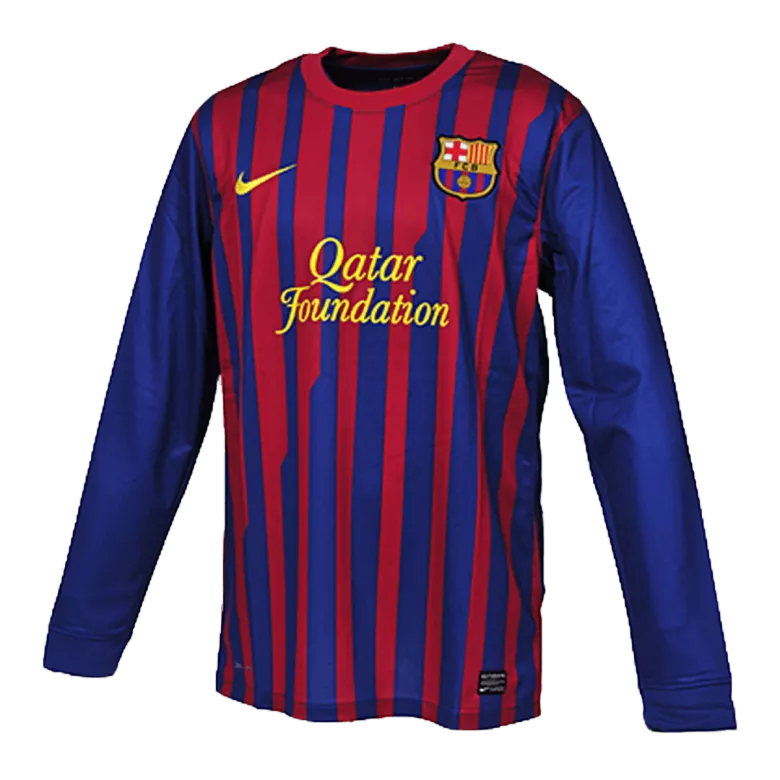 Vintage Soccer Jersey Barcelona Home Long Sleeve 2011/12 - vstockx