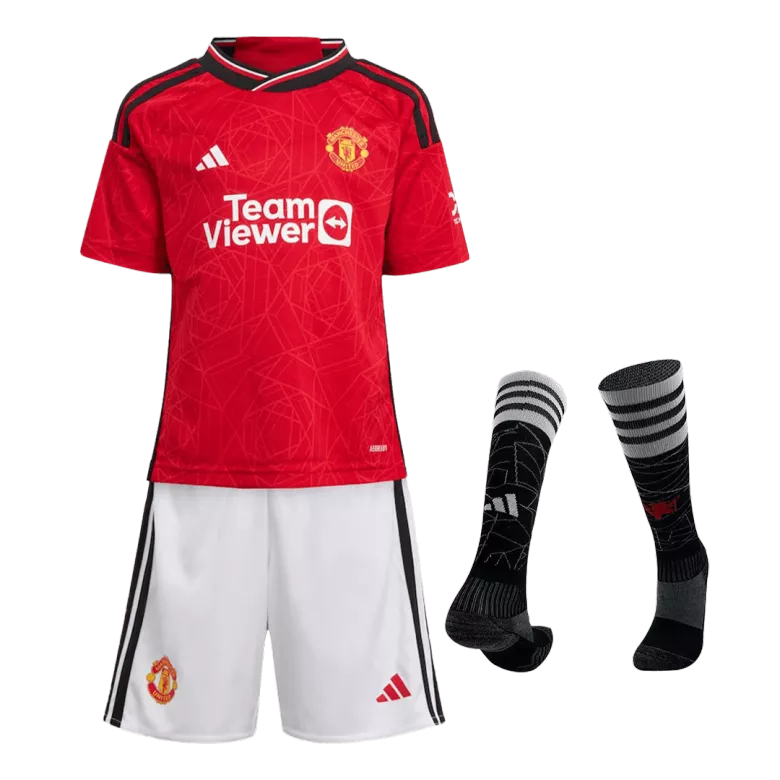 Manchester United Home Kids Jerseys Full Kit 2023/24 - vstockx