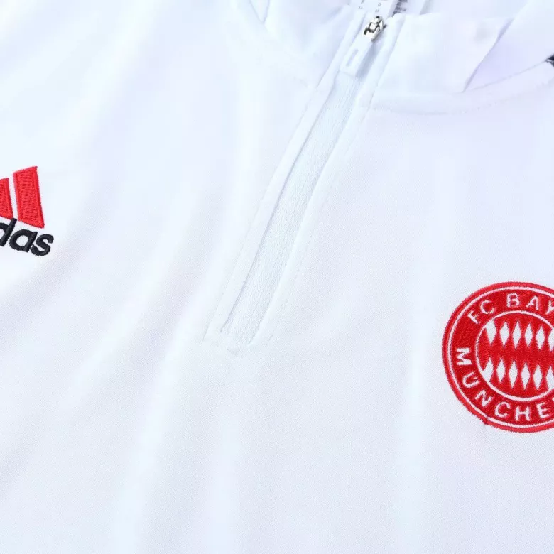 Bayern Munich 1/4 Zip Tracksuit 2021/22 White - vstockx