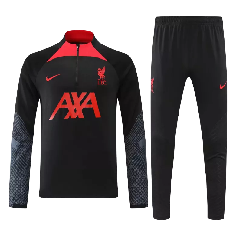Liverpool 1/4 Zip Tracksuit 2022/23 Black - vstockx