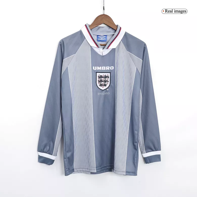 Vintage Soccer Jersey England Away Long Sleeve 1996 - vstockx
