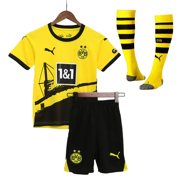 Borussia Dortmund Home Kids Jerseys Full Kit 2023/24 - vstockx
