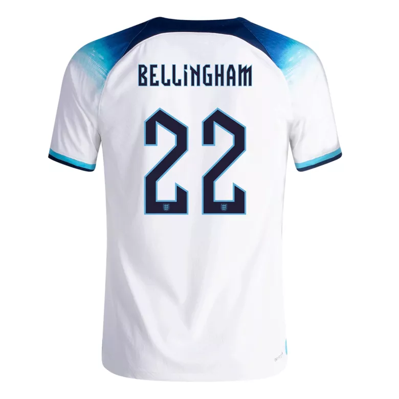 BELLINGHAM #22 England Home Authentic Jersey World Cup 2022 - vstockx