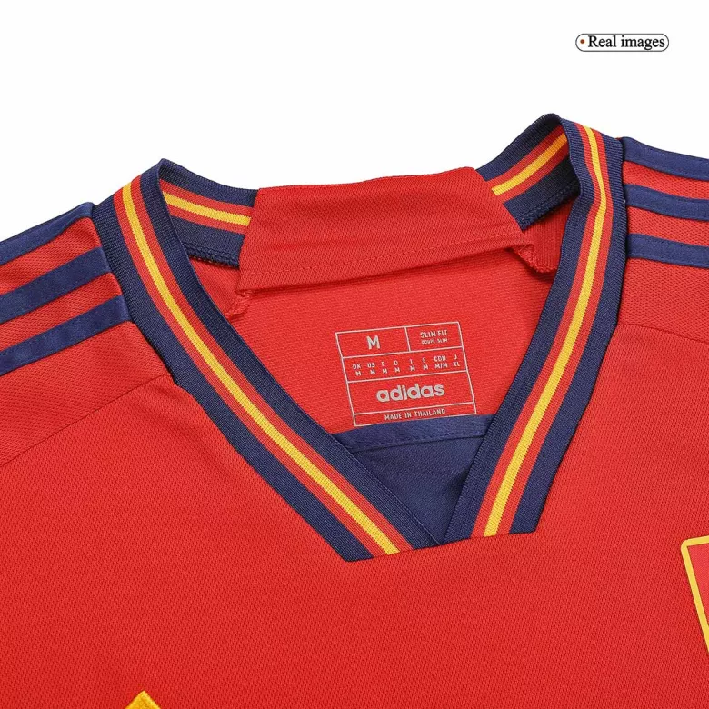 Spain Home Long Sleeve Soccer Jersey 2022 - vstockx