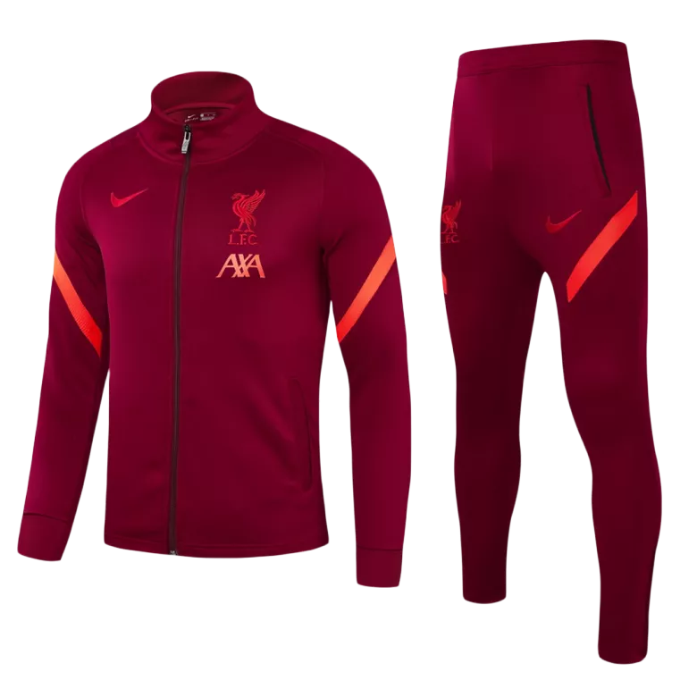 Liverpool Jacket Tracksuit 2021/22 Kids Red - vstockx