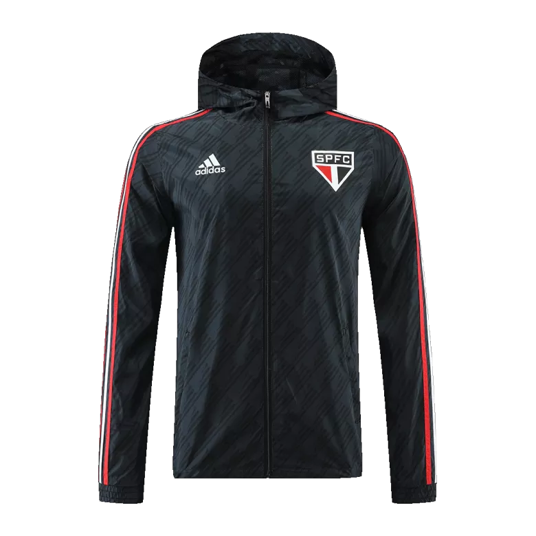Sao Paulo FC Hoodie Windbreaker Jacket 2022/23 - Black - vstockx