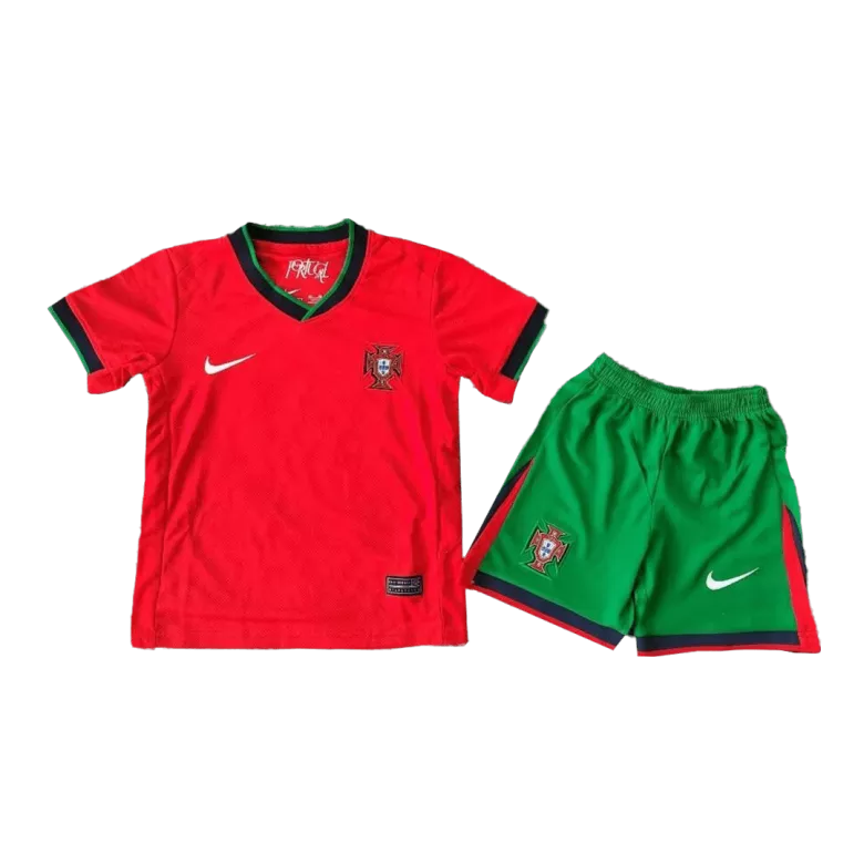 Portugal Home Kids Soccer Jerseys Kit EURO 2024 - vstockx