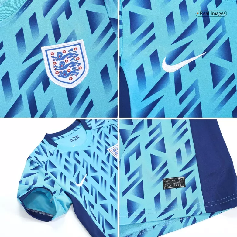 England Away Women's World Cup Kids Jerseys Kit 2023 - vstockx