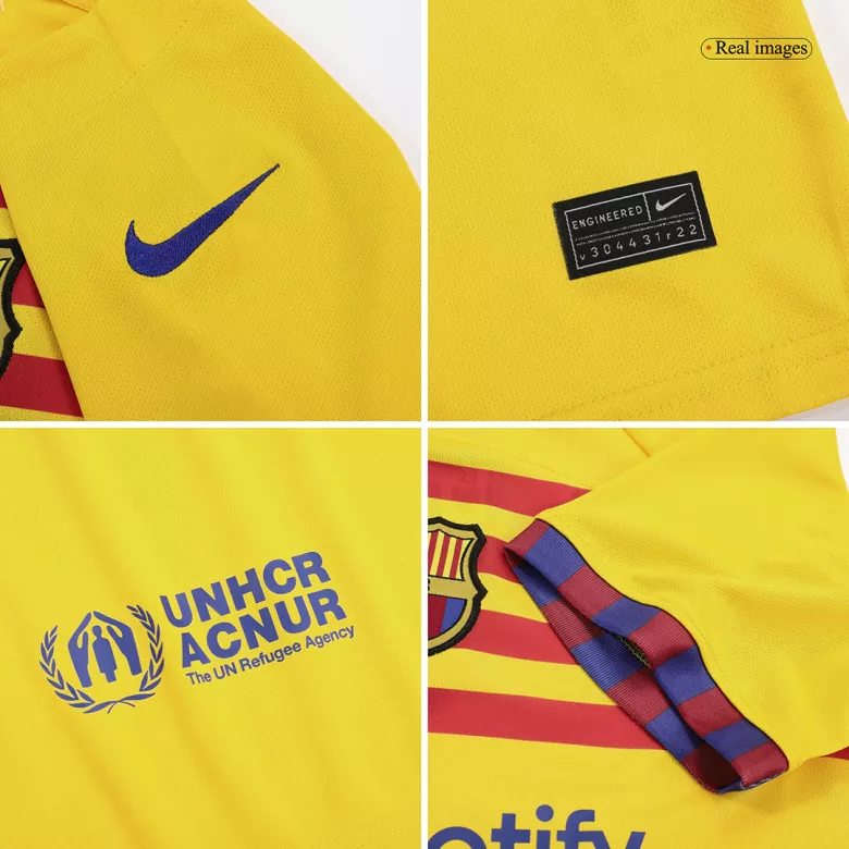 Barcelona Fourth Away Kids Jerseys Kit 2022/23 - vstockx
