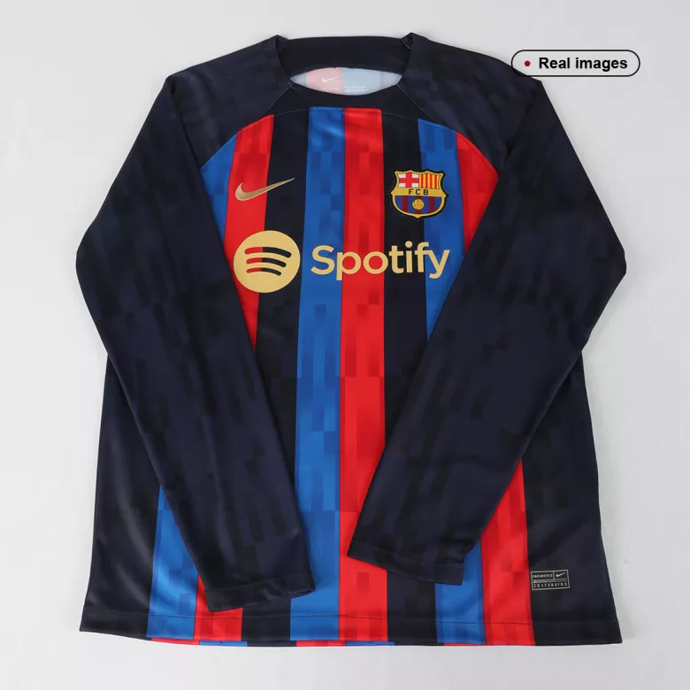 Barcelona Home Long Sleeve Soccer Jersey 2022/23 - vstockx