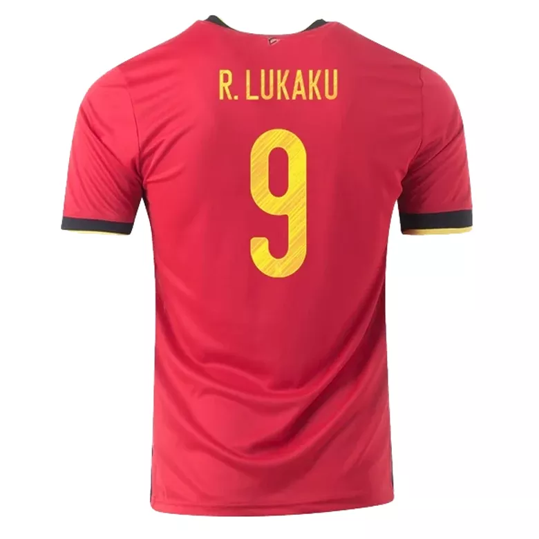 R.LUKAKU #9 Belgium Home Soccer Jersey 2020 - vstockx