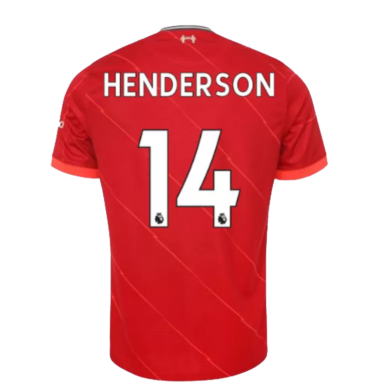 HENDERSON #14 Liverpool Home Soccer Jersey 2021/22 - vstockx