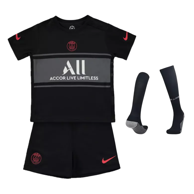 PSG Third Away Kids Soccer Jerseys Full Kit 2021/22 - vstockx