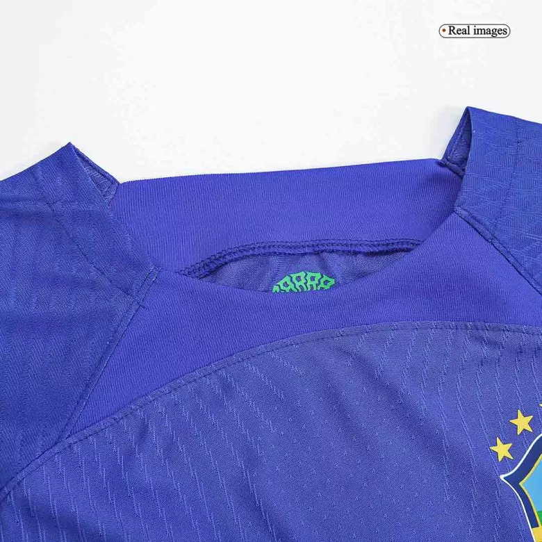Authentic Brazil Away Long Sleeve Soccer Jersey 2022 - vstockx