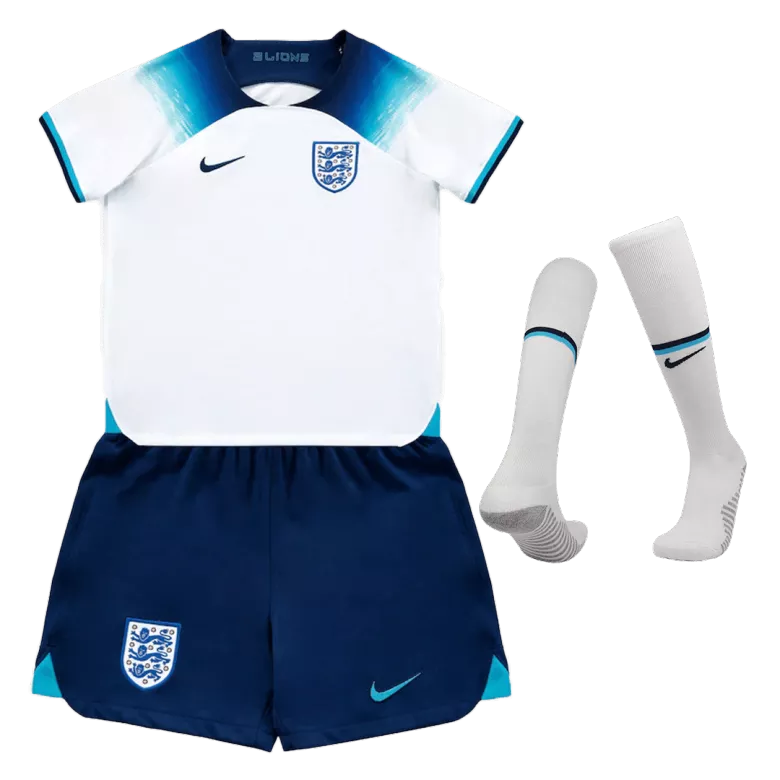 England Home World Cup Kids Jerseys Full Kit 2022 - vstockx
