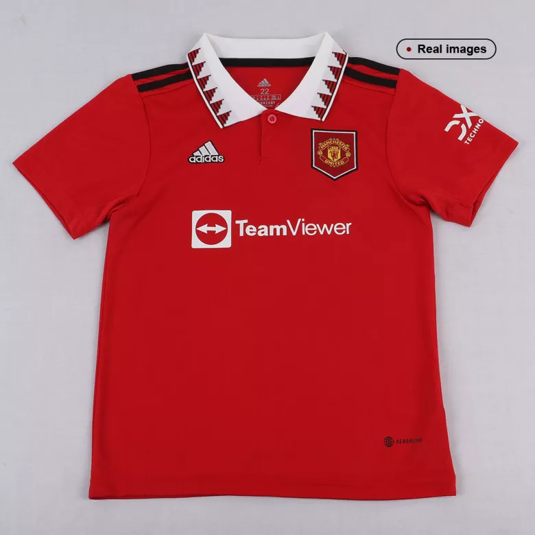 Manchester United Home Kids Jerseys Full Kit 2022/23 - vstockx