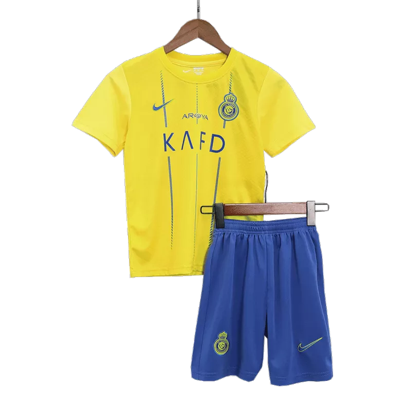 Al Nassr Home Kids Soccer Jerseys Kit 2023/24 - vstockx
