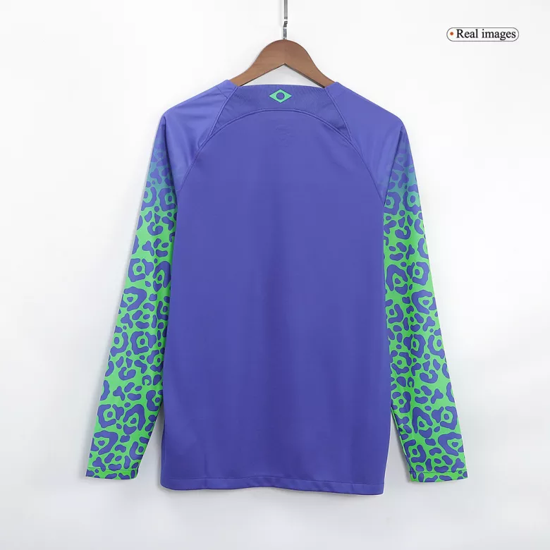 Brazil Away Long Sleeve Soccer Jersey 2022 - vstockx