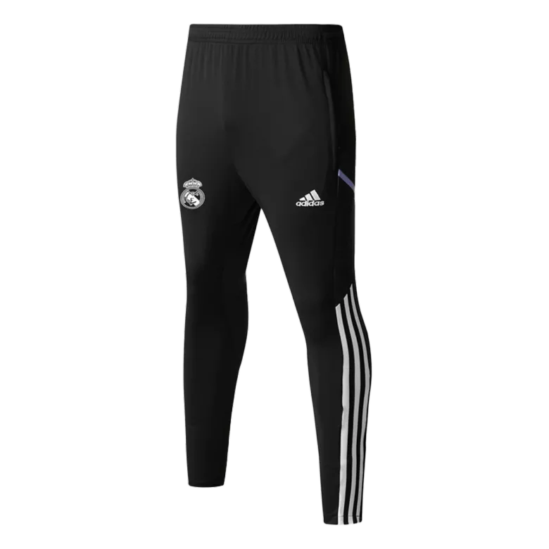 Real Madrid 1/4 Zip Tracksuit 2022/23 Kids Black - vstockx