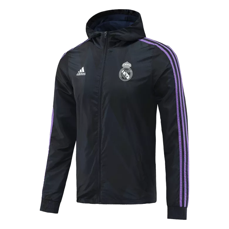 Real Madrid Windbreaker Hoodie Jacket 22/23 - vstockx