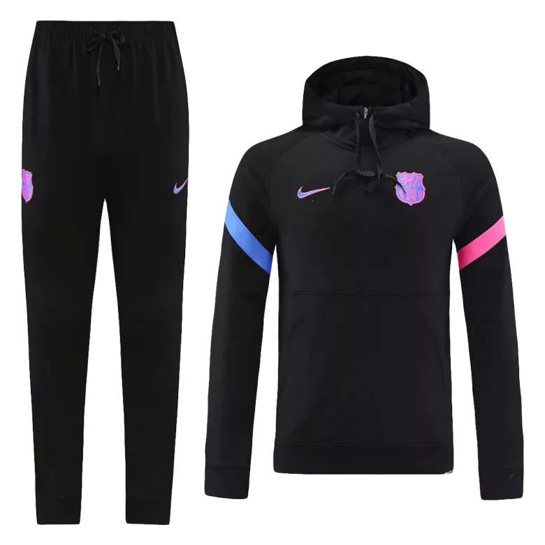 Barcelona Hoodie Tracksuit 2021/22 Black - vstockx