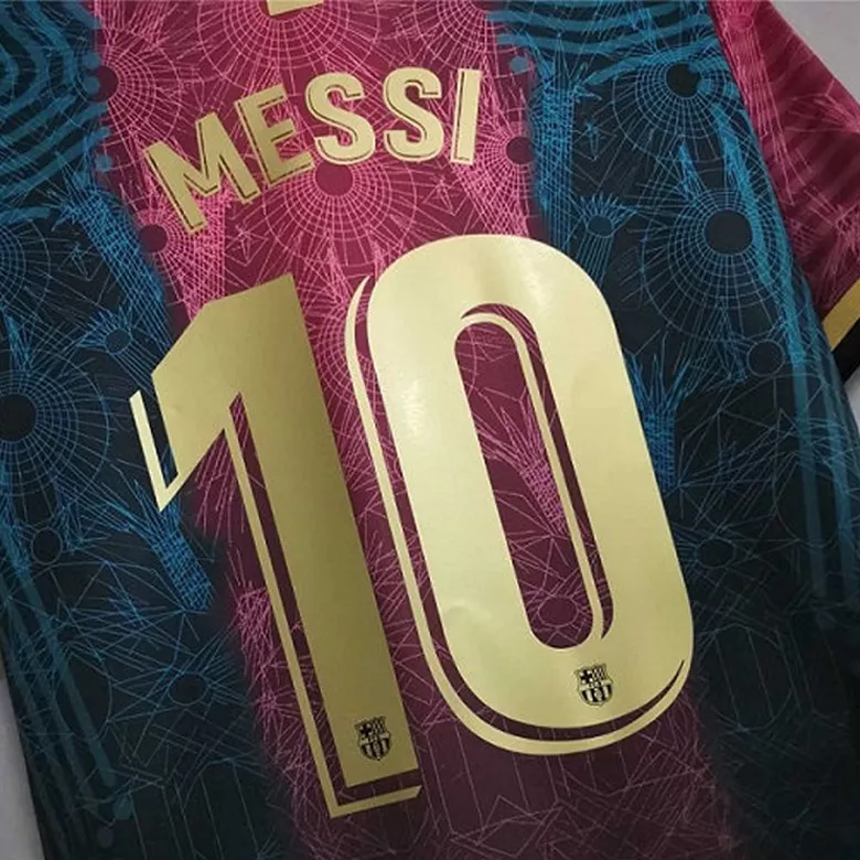 MESSI #10 Barcelona Pre-Match Soccer Jersey 2021/22 - vstockx