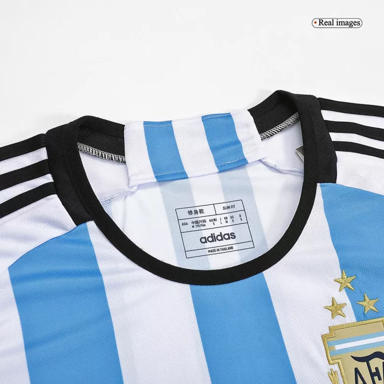 Women's MESSI #10 Argentina Three Stars Home Jersey 2022 - vstockx