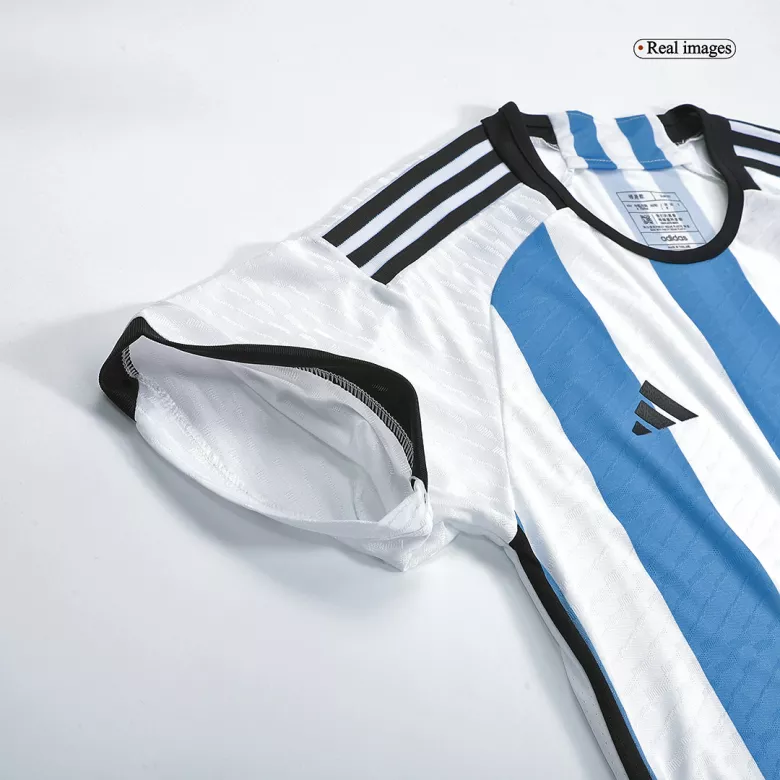 Argentina Three Stars Home Authentic Jersey World Cup 2022 - vstockx