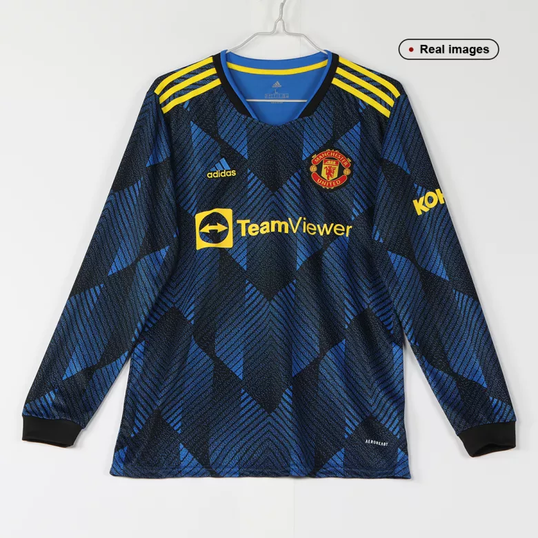 Manchester United Third Away Long Sleeve Soccer Jersey 2021/22 - vstockx