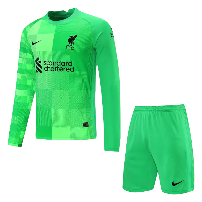 Liverpool Goalkeeper Long Sleeve Jerseys Kit 2021/22 - vstockx