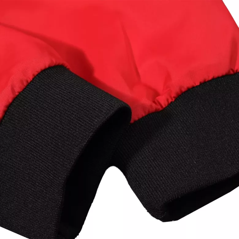 AC Milan Hoodie Windbreaker Jacket 2023/24 - Black&Red - vstockx