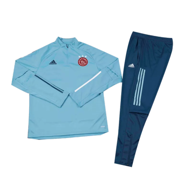 Ajax 1/4 Zip Tracksuit 2020/21 Light Blue - vstockx