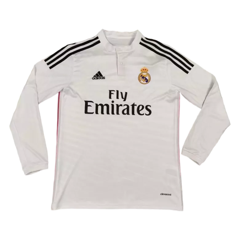 Vintage Soccer Jersey Real Madrid Home Long Sleeve 2014/15 - vstockx