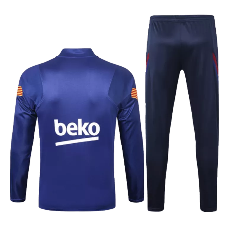 Barcelona 1/4 Zip Tracksuit 2020/21 Blue - vstockx