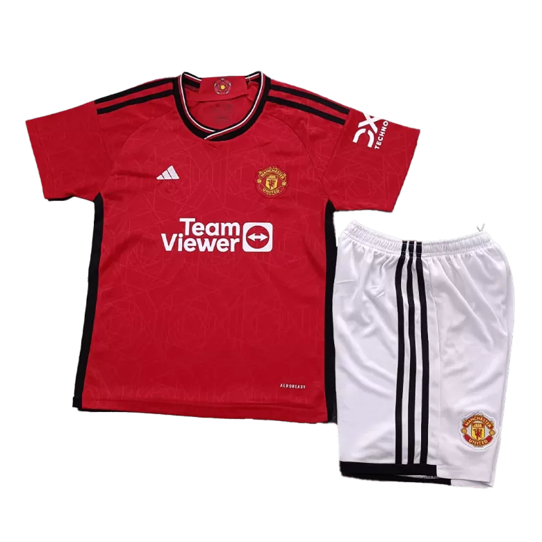 Manchester United Home Kids Jerseys Full Kit 2023/24 - vstockx