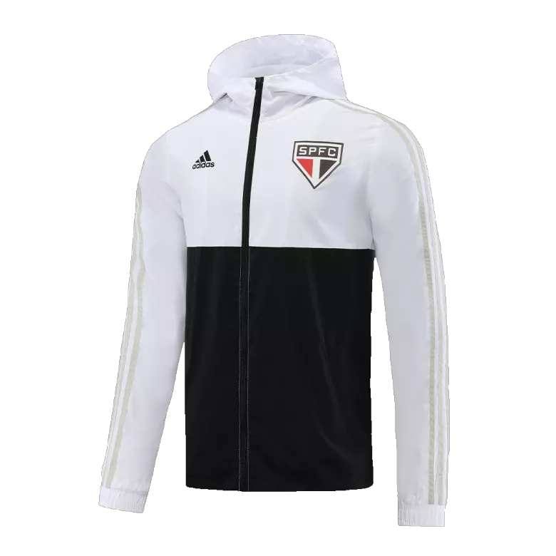 Sao Paulo FC Hoodie Windbreaker Jacket 2023/24 - White&Black - vstockx
