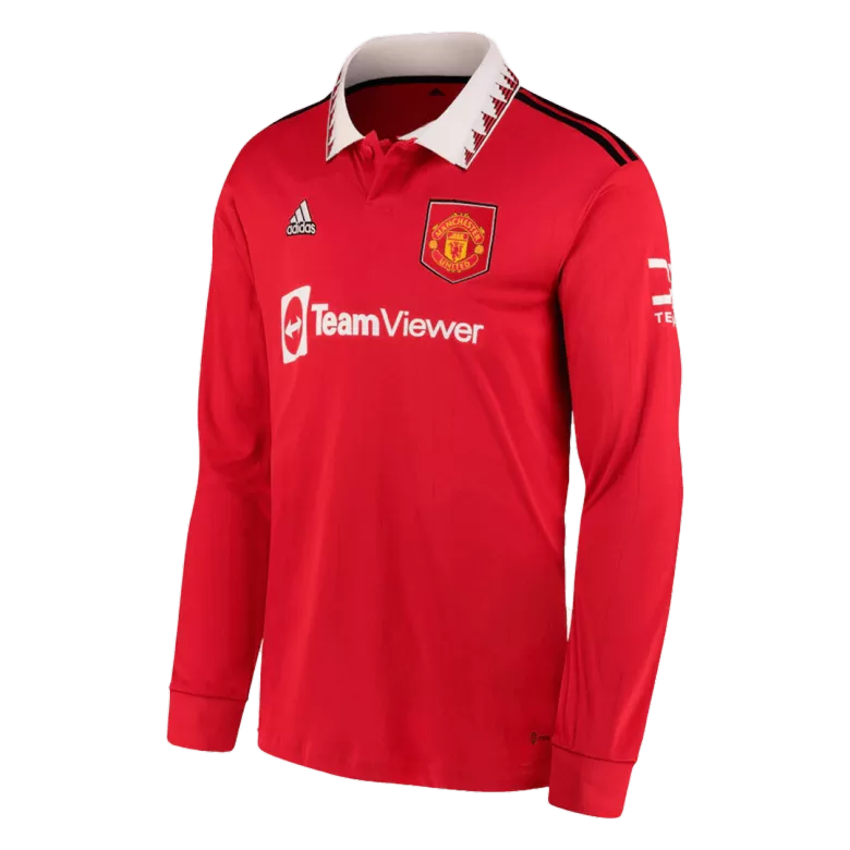 B.FERNANDES #8 Manchester United Home Long Sleeve Soccer Jersey 2022/23 - vstockx