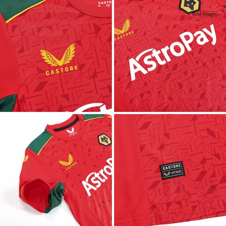 Wolverhampton Wanderers Away Kids Soccer Jerseys Kit 2023/24 - vstockx