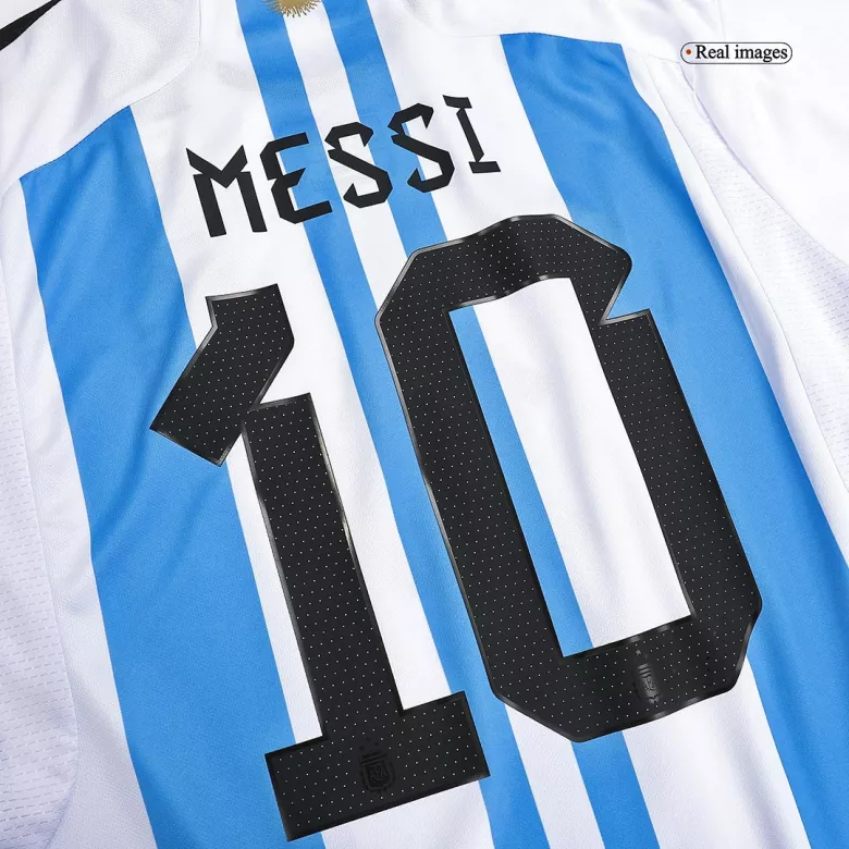 New MESSI #10 Argentina Three Stars Home 2022 Champion Jersey - vstockx