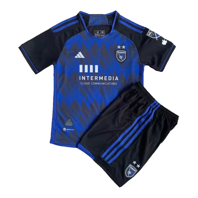 San Jose Earthquakes Home Kids Jerseys Kit 2023 - vstockx