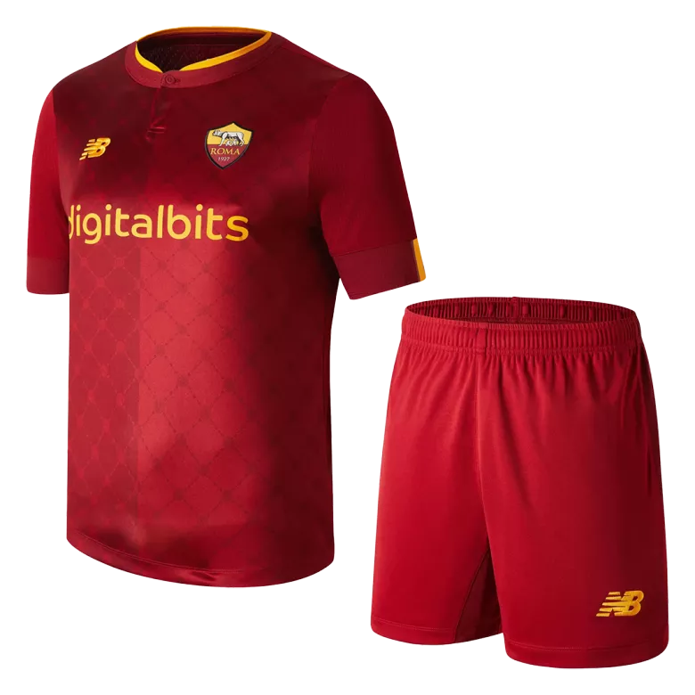 Roma Home Kids Soccer Jerseys Kit 2022/23 - vstockx