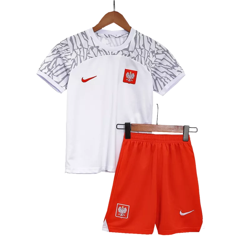 Poland Home World Cup Kids Jerseys Kit 2022 - vstockx