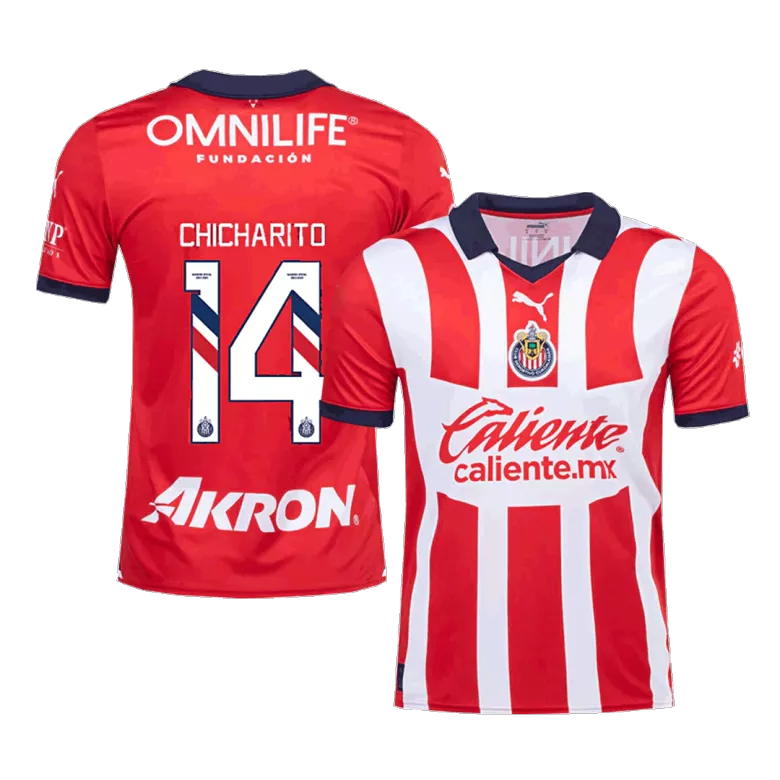 CHICHARITO #14 Chivas Home Soccer Jersey 2023/24 - vstockx