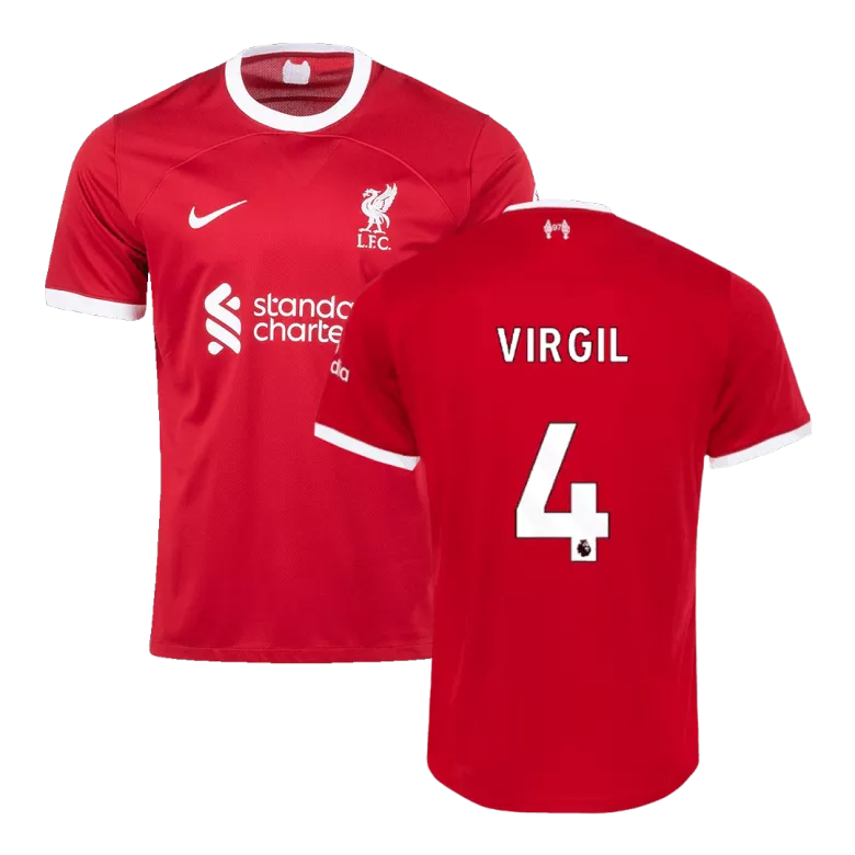 VIRGIL #4 Liverpool Home Soccer Jersey 2023/24 - vstockx