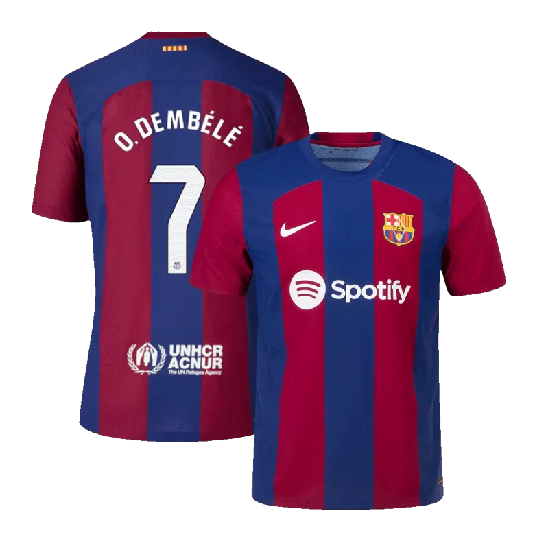O.DEMB��L�� #7 Barcelona Home Authentic Jersey 2023/24 - vstockx