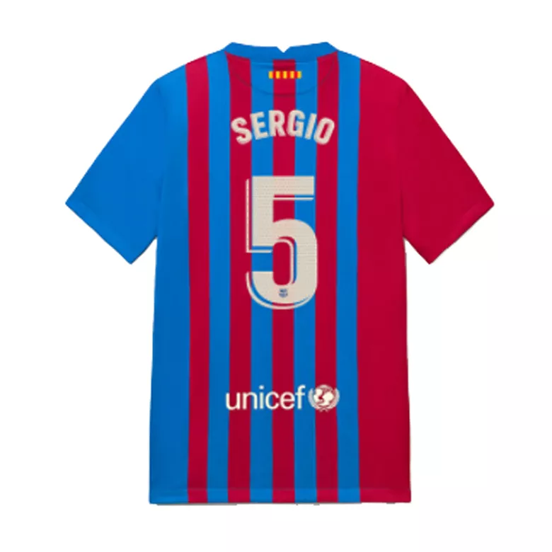 SERGIO #5 Barcelona Home Soccer Jersey 2021/22 - vstockx