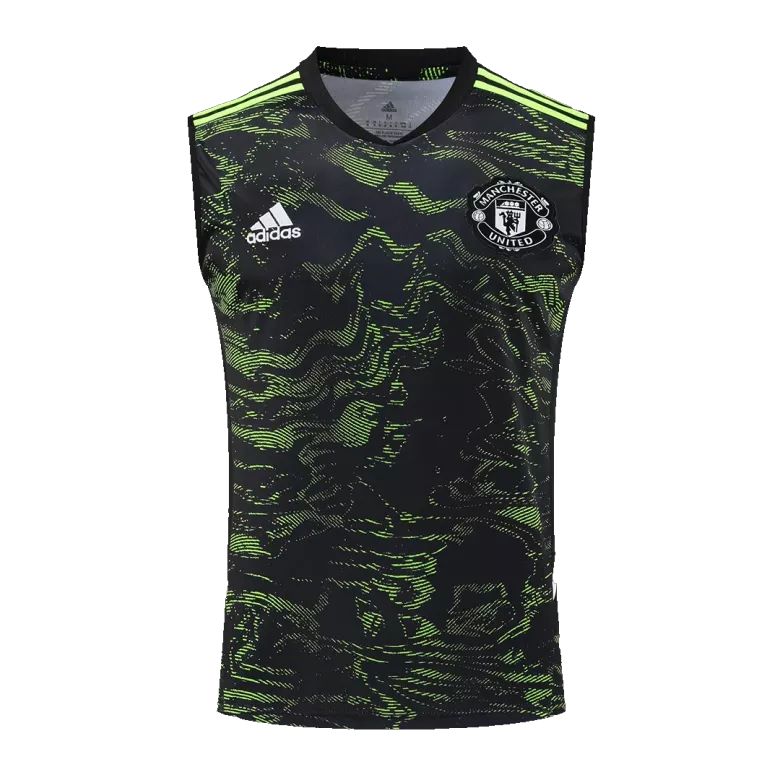 Manchester United Jerseys Sleeveless Training Kit 2022/23 Black&Green - vstockx