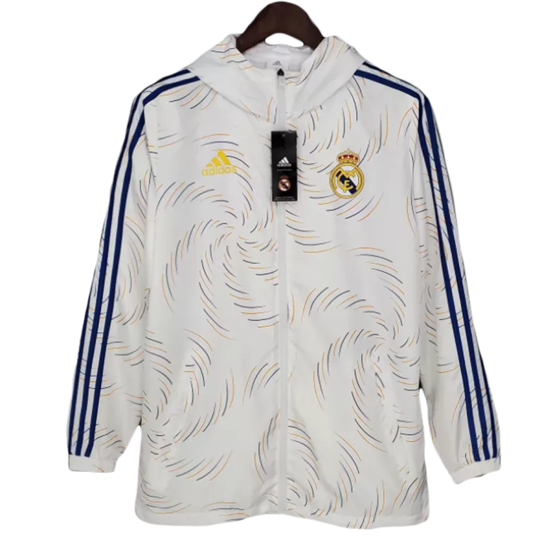 Real Madrid Hoodie Windbreaker Jacket 2021/22 - White - vstockx